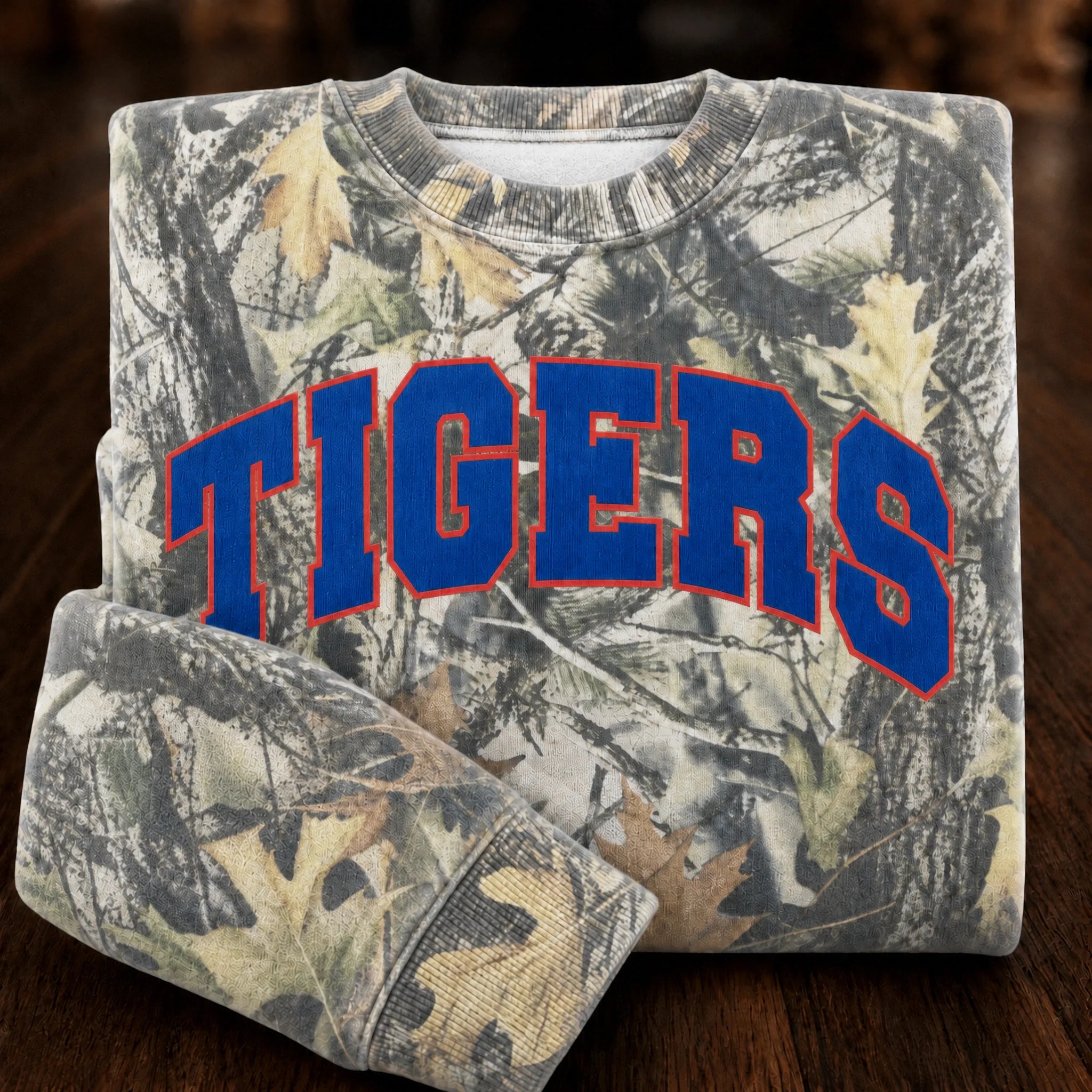 StitchDesignUs Custom Print Team Name Camo Sweatshirt -Best Gift For Sports Lover-Gameday Gifts