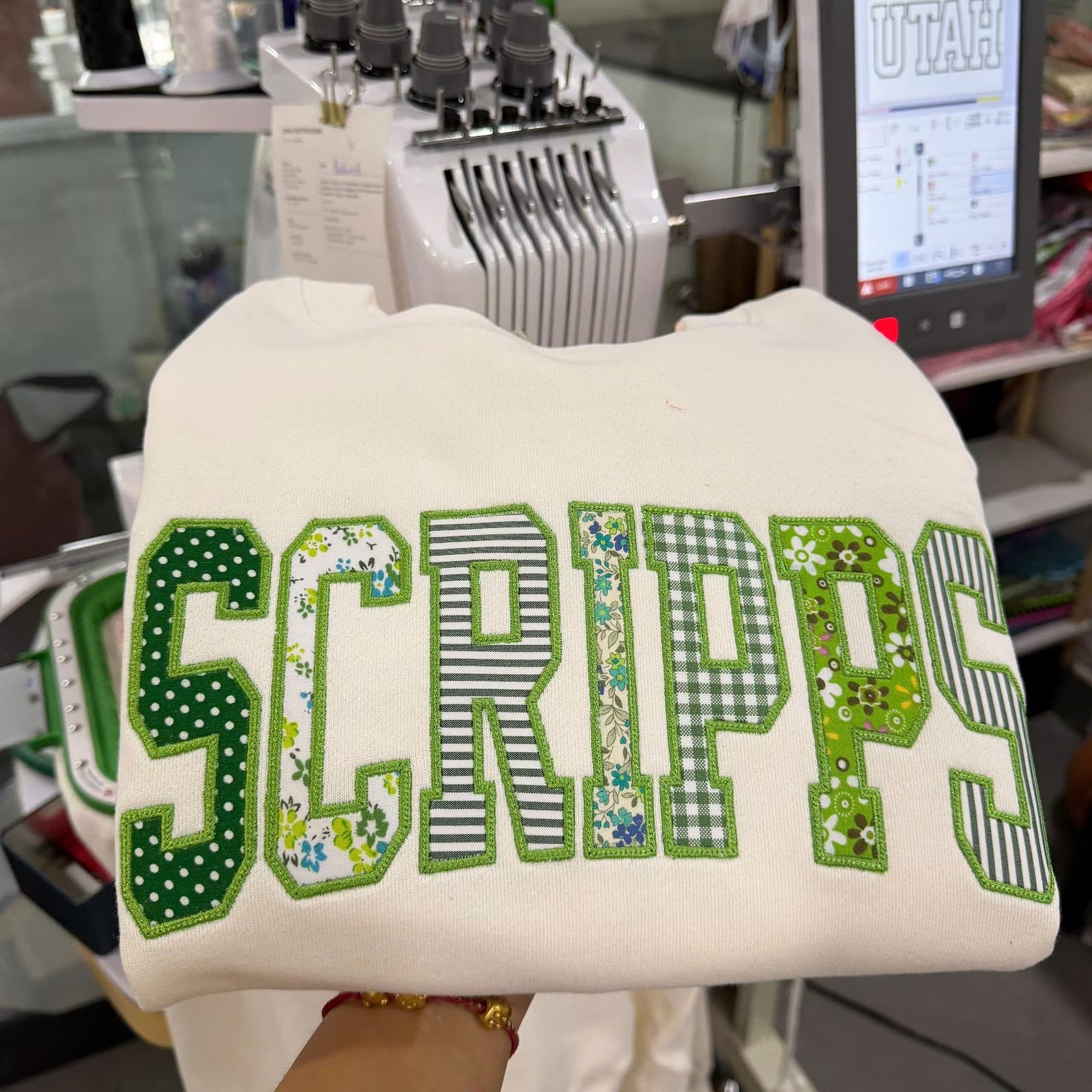 StitchDesignUs Custom University Applique Embroidered Personalized School Spirit